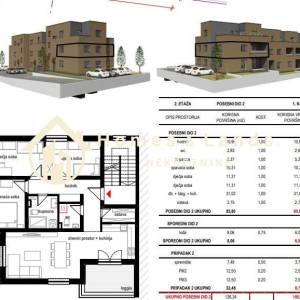 Sesvete,Kraljevečki Novaki 4-S 101m2(S2MF1)s loggiom,spremištem i 2 PM