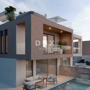 ŠIBENIK, VODICE – DUPLEX s bazenom, krovnom terasom i pogledom na more