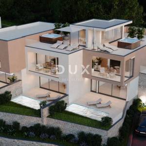 ŠIBENIK, VODICE – Luksuzni triplex s bazenom i pogledom na more