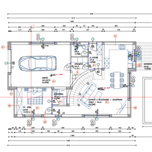 ŠIBENIK, VODICE – Samostojeća moderna vila s bazenom u izgradnji