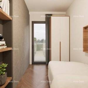 Stan u Ližnjanu, 1000 m od mora, s terasom i parkirnim mjestom