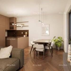 Stan u Ližnjanu, 1000 m od mora, s terasom i parkirnim mjestom