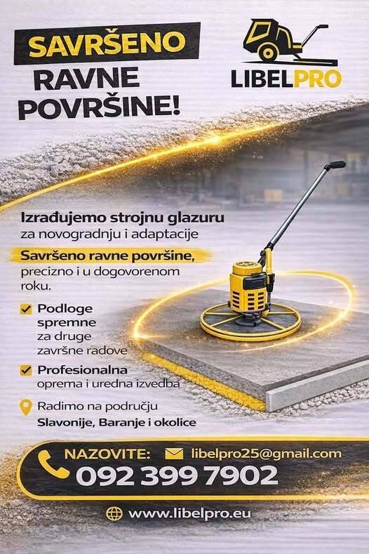 STROJNA IZRADA GLAZURE/ESTRIH