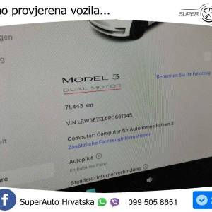 Tesla Model 3 513 KS, ACC+PANO+KAM+GR SJED+KEY+VIRT+LANE