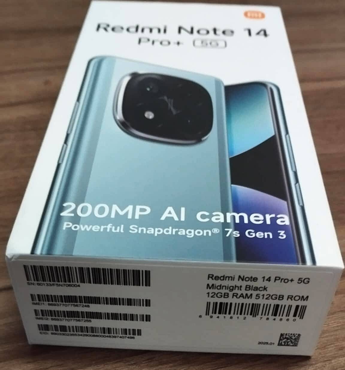 Xiaomi Redmi Note 14 Pro Plus 5G, 12+6gb RAM, 512gb ROM, 200mpx