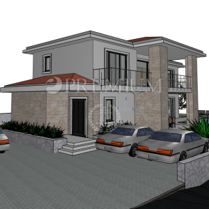 Brzac, zemljište s građevinskom dozvolom! Pogled na more!