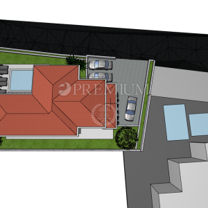 Brzac, zemljište s građevinskom dozvolom! Pogled na more!