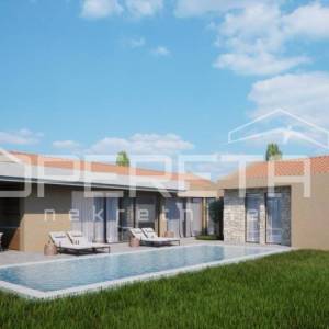 Buje okolica – Prizemna kuća u izgradnji s bazenom