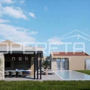 Buje okolica – Prizemna kuća u izgradnji s bazenom