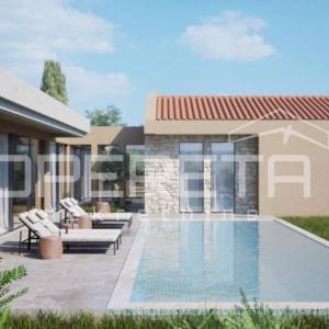 Buje okolica – Prizemna kuća u izgradnji s bazenom