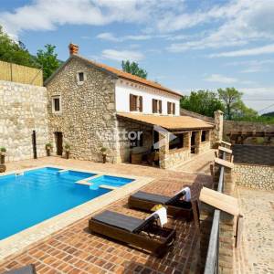 Drivenik, kamena kuća s bazenom 