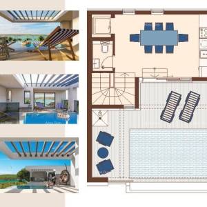 Dupleks luksuzna vila u mediteranskom stilu s bazenom i liftom. Pogled na more! Medulin!