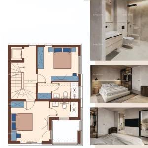 Dupleks luksuzna vila u mediteranskom stilu s bazenom i liftom. Pogled na more! Medulin!