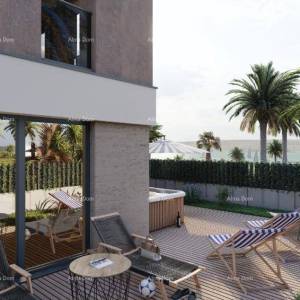 Dupleks luksuzna vila u mediteranskom stilu s bazenom i liftom. Pogled na more! Medulin!