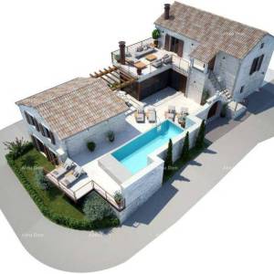 Dvije stare kamene kuce, Tinjan.