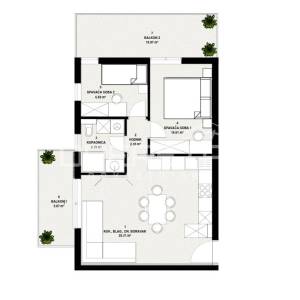 Hvar - moderni dvosoban stan u izgradnji