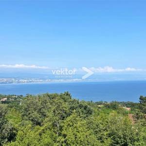 Ika, Opatija, okolica, moderna kuća s bazenom i pogledom na more