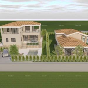 Istra. Bibići. Prodaja građevinskog zemljišta sa ishodovanom pravomoćnom građevinskom dozvolom., Bibići.