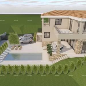 Istra. Bibići. Prodaja građevinskog zemljišta sa ishodovanom pravomoćnom građevinskom dozvolom., Bibići.