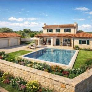 Istra, Vodnjan, građevinsko zemljište, projek kuće s bazenom