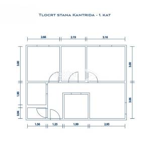 Kantrida, 3-soban stan blizu plaže