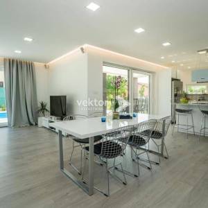 Labin-okolica, moderna prizemnica s bazenom