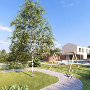 Labin, okolica, novogradnja s bazenom i 2.400m2 okućnice