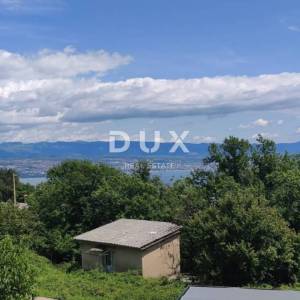 LOVRAN, LIGANJ - Građevinsko zemljište 1847m2 s pogledom na more za stambenu zgradu-stanove/obiteljsku kuću/kuću s bazenom za i...
