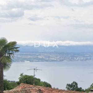 LOVRAN, LIGANJ - Građevinsko zemljište 1847m2 s pogledom na more za stambenu zgradu-stanove/obiteljsku kuću/kuću s bazenom za i...