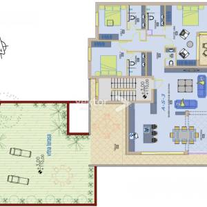 Lovran, penthouse s okućnicom i pogledom na more