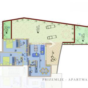 Lovran, stan u novogradnji s pogledom na more, okućnica, parking