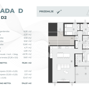 Luksuzna novogradnja - stan u prizemlju s okućnicom