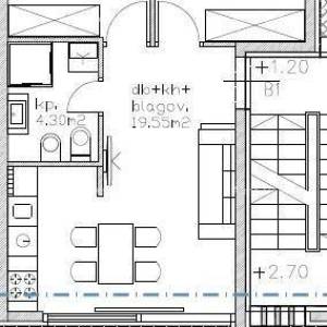 Moderan  apartman u bloku B s dva parkirna mjesta, blizina Umaga! S1