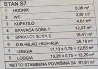 Novigrad – Novogradnja, stan 91.81m² s dvije loggie od 33m².