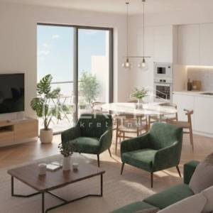 Novogradnja Makarska, 87,7 m2 dvosoban stan s balkonom 23,55 m², blizina centra