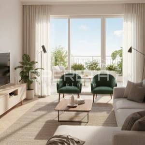 Novogradnja Makarska 96,05 m2, dvosobni s vrtom i terasom, blizina centra