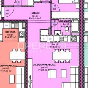 Novogradnja Makarska – Dvosobni stan 82,60 m² s balkonom i pogledom na more