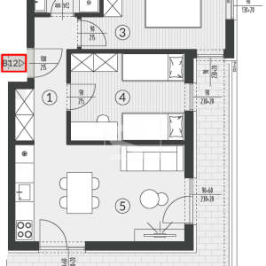 Novogradnja Šikići - dvosoban stan na drugom katu