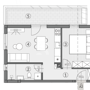 Novogradnja Šikići - Stan A2 - prizemlje 