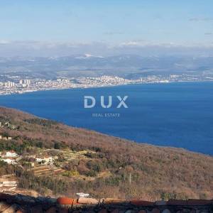 OPATIJA, IČIĆI, POLJANE- građevinsko zemljište 2231m2 s 3 kuće starine 250m2 s panoramskim pogledom na more 