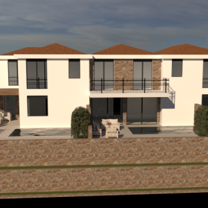 OTOK KRK, NJIVICE - Kuća u nizu s bazenom, novogradnja