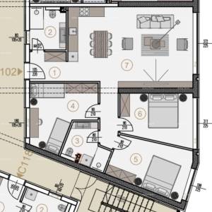 Prodaja stanova u novom poslovno - stambenom projektu, Poreč, C102