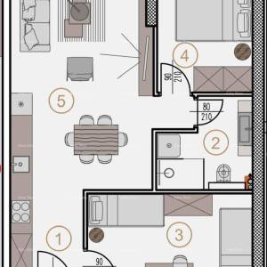 Prodaja stanova u novom poslovno - stambenom projektu, Poreč, C106-zgrada C