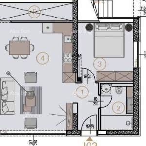 Prodaja stanova u novom poslovno - stambenom projektu, Poreč, J02-zgrada J