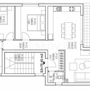 Prodaja,Pag,Mandre,novogradnja stan 83,60m2 na 2 katu zgrade,terasa