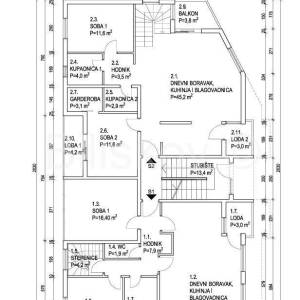 Prodaja,Remete,dvoetažni šesterosobni stan148,50m2 s dva parkirališta