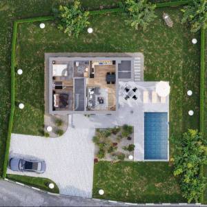 Roh-bau kuća sa bazenom,BARBAN okolica