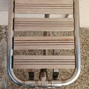 Sklopive inox stepenice s tikovom platformom.