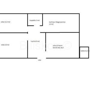 Split, Bol, prodaja trosoban stan 68,60 m2, 1. kat