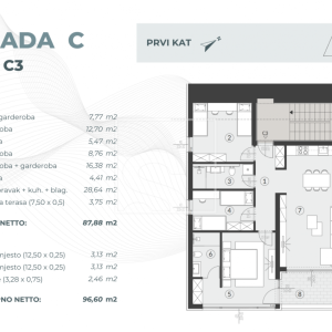 Stan u zatvorenom kompleksu - novogradnja